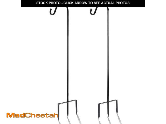 Lot 74-14333766 - EXCMARK 2 Pack Shepherd Hook 48 inch 1/2 inch Thick Use at Weddings, Hanging Solar Lights, Lanterns,...