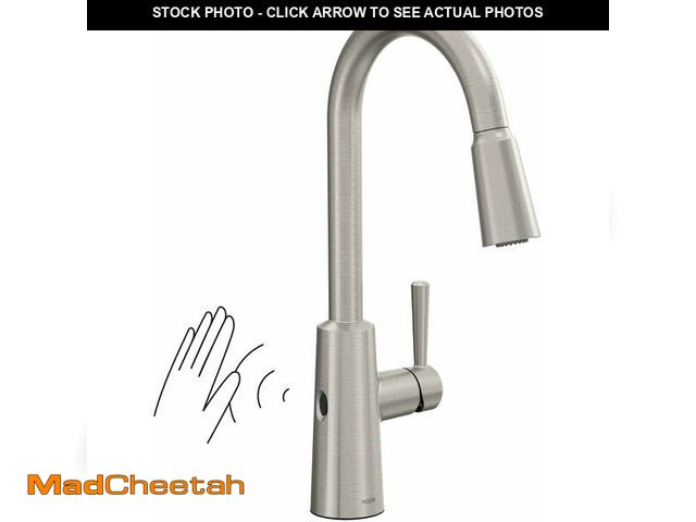Lot 74-13844712 - Moen Riley Spot Resist Stainless Hands-Free Touchless Sensor Single Handle Pull Down Kitchen Faucet,...
