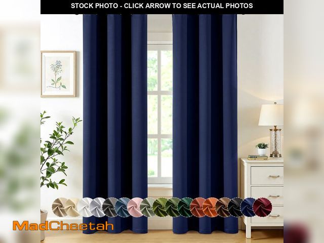 Lot 74-14270115 - MIULEE Blackout Curtains for Bedroom Living Room 2 Panels, Thermal Insulated Room Darkening Drapes G...