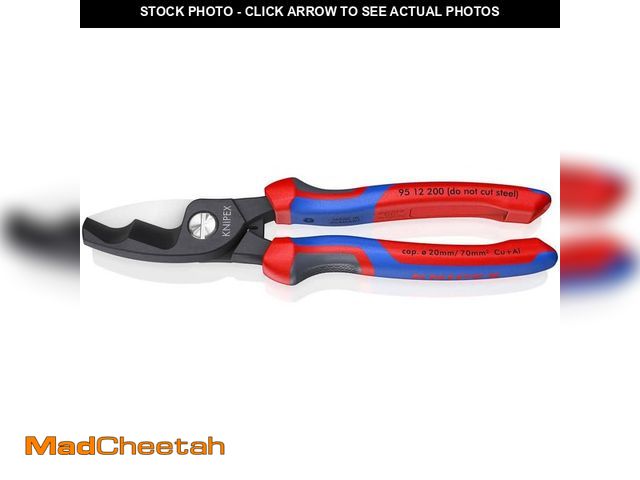Lot 74-14602375 - KNIPEX 8 in. Cable Shears with Comfort Grip Handles 95 12 200 - UNUSED