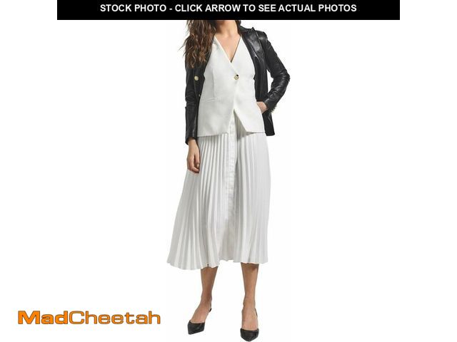 Lot 74-13212815 - Derek Lam 10 Crosby Women's Lauren Mixed Media Dress, Soft White, 8 - UNUSED