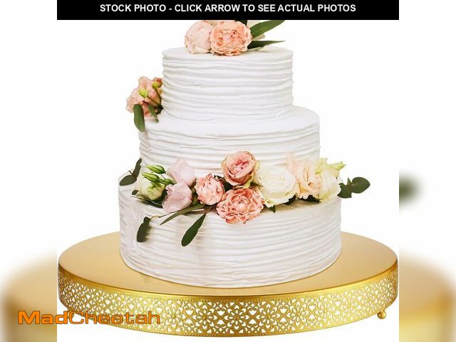 Lot 74-13583598 - Wenqik Cake Stand 20 Inch Round Metal Cupcake Dessert Wedding Cake Stand Cookies Display Holder Frui...