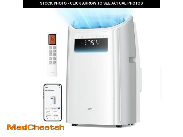 Lot 74-14113373 - DREO 5,000 BTU Smart Portable AC Unit with Drainage-free Cooling, Remote, 45dB Quiet 200 sq. ft. w/F...