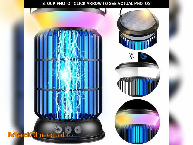 Lot 74-14431972 - Solar Bug Zapper Outdoor Rechargeable Mosquito Zapper with Cordless Solar Power, Long Runtime Batter...