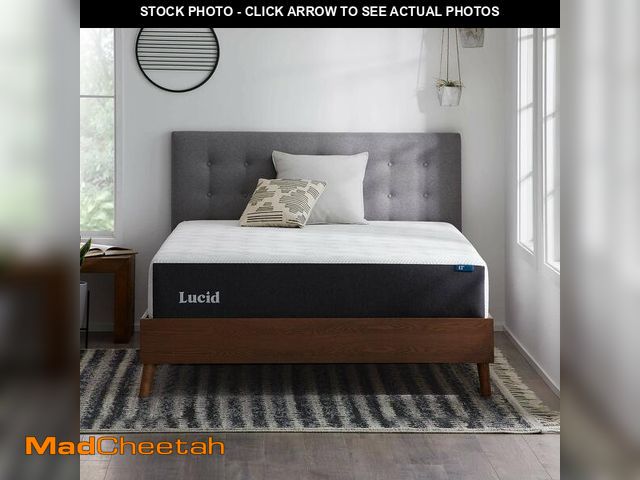 Lot 74-12662485 - LUCID 12 Inch Memory Foam Mattress - Medium Firm Feel - Infused with Refreshing Bamboo Charcoal and ...