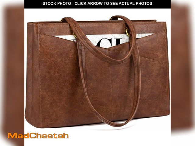 Lot 74-12677311 - LOVEVOOK Laptop Bag for Women,15.6 Inch Laptop Tote Bag for Women,Vintage Leather Work Tote Bags Com...