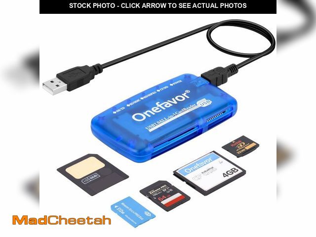 Lot 74-13572952 - Onefavor SmartMedia Cards Reader Writer, All-in-1 USB Universal Multi Card Adapter Slim Hub Read Sma...