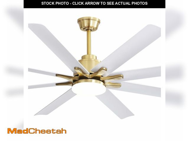 Lot 74-12570403 - Sofucor 66 Inch Smart Ceiling Fans with Lights, Indoor/Outdoor Ceiling Fan with Light and Remote, Wo...
