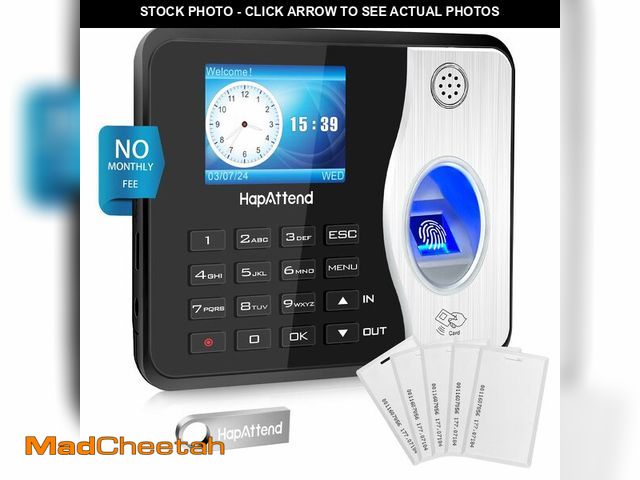 Lot 74-13625554 - HapAttend Time Clocks for Employees Small Business Automatic Calculate Hours, 0 Monthly Fees Fingerp...