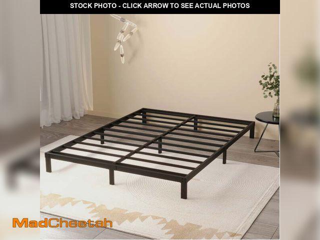 Lot 74-12767975 - Maenizi Low 7 inch California King Bed Frames Heavy Duty Metal with Steel Slats Support, No Box Spri...