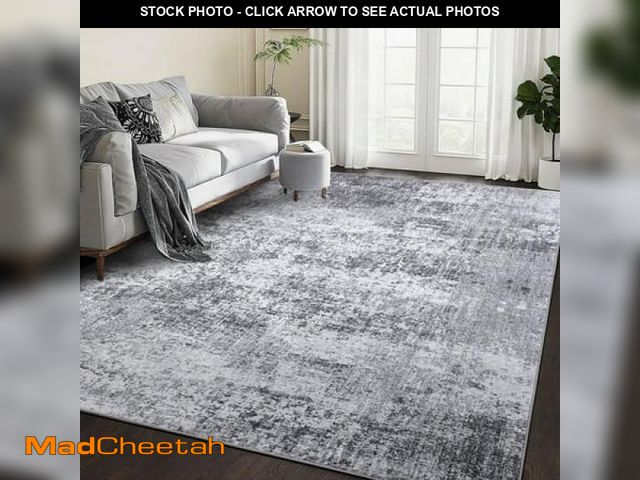 Lot 74-12358812 - BERTHMEER 9  X 12  Gray Abstract Area Rugs for Living Room Bedroom Dining Room Office Farmhouse Dist...