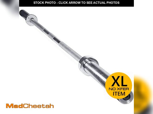 Lot 74-12689435 - CAP Barbell Olympic 7 Ft Bar 44 Lb, 28mm Grip Diameter, Chrome - New Version - UNUSED