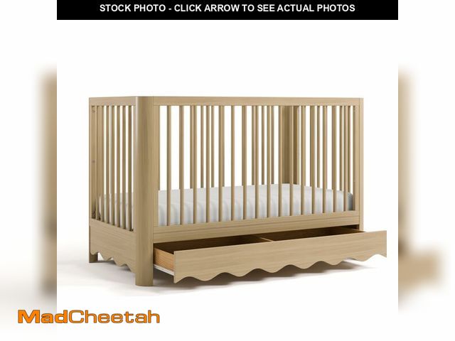 Lot 74-12787293 - Storkcraft Casablanca Convertible Crib with Drawer and Toddler Guardrail (Driftwood) Ã¢â¬â GREENG...