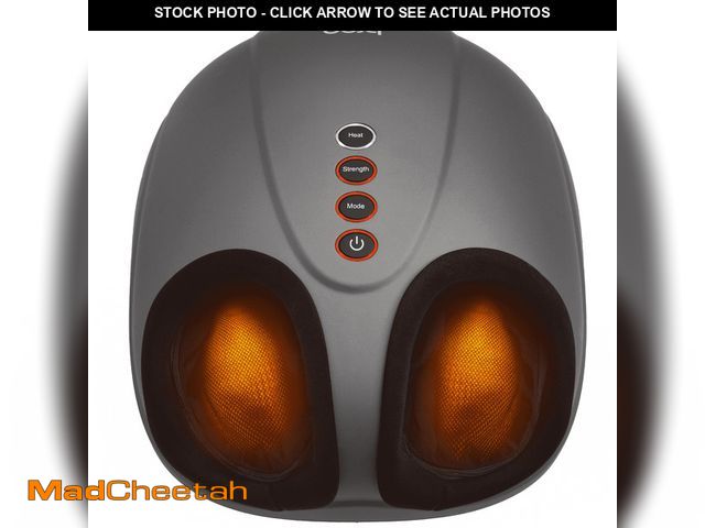 Lot 74-12669431 - Breo Shiatsu Foot Massager with Heat, Deep Kneading for Plantar Fasciitis, Fits Men Size 12, Gift - ...