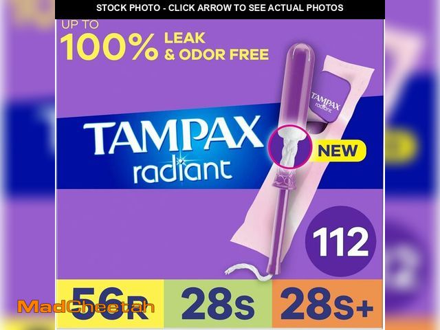 Lot 74-13630648 - Tampax Radiant Tampons for Women Multipack, with LeakGuard Braid, Regular/Super/Super Plus Absorbenc...