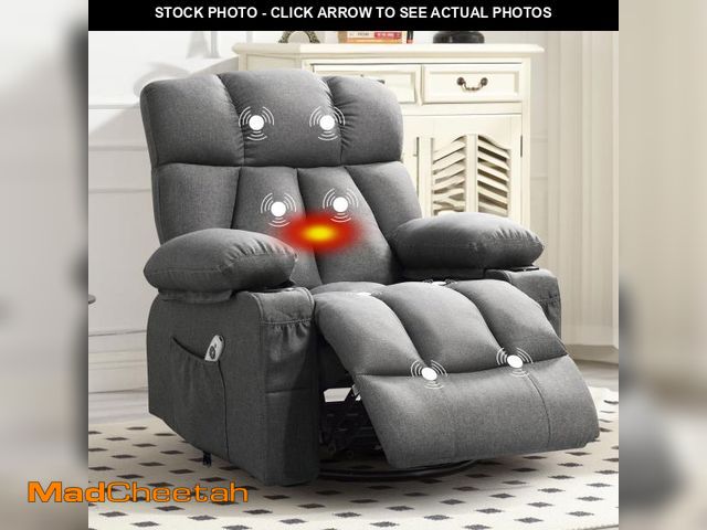 Lot 74-12263334 - JONPONY Massage Rocker Recliner Chair with Vibration Massage and Heat Ergonomic Lounge Chair for Liv...