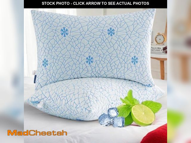 Lot 74-12490422 - EMONIA Cooling Memory Foam King Pillows Set of 2,Adjustable Support &amp; Heat Dissipation Tech for ...