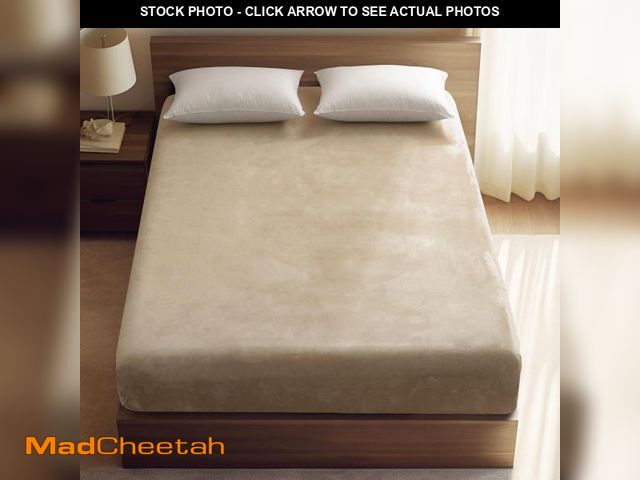 Lot 74-12440894 - PHF Ultra Soft Velvet Fitted Sheet Queen Size, 16" Deep Pocket with Wider Stronger Elastic Band, Eas...