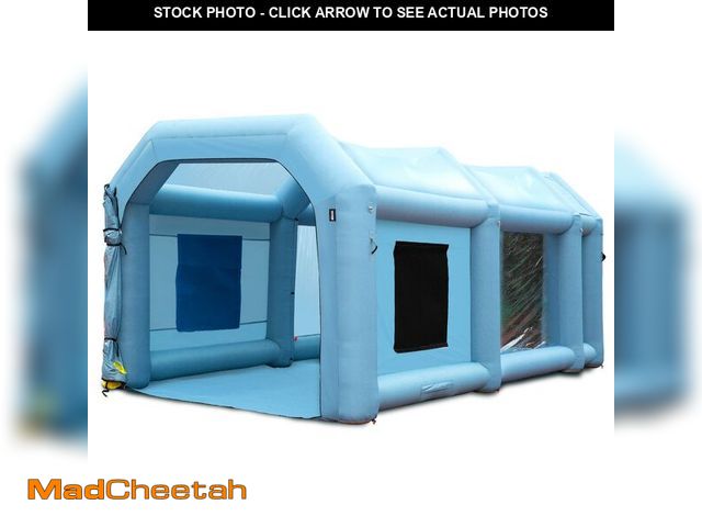 Lot 74-14349973 - VEVOR 20x10x8ft Inflatable Paint Booth, Inflatable Spray Booth, High Powerful 480W+750W Blowers Spra...