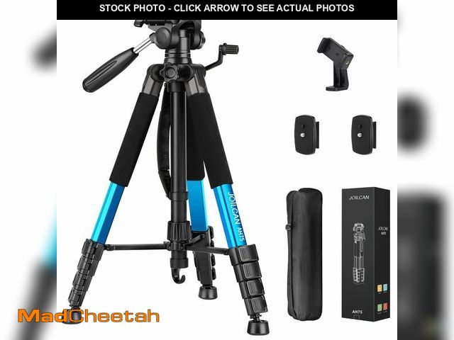 Lot 74-14298482 - JOILCAN Tripod Camera Tripods, 74" Tripod for Camera Cell Phone Video Recording, Heavy Duty Tall Cam...