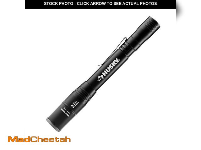 Lot 74-13691846 - *MISSING CHARGER* Husky 400-Lumens Dual Power LED with UV Focusing Penlight Flashlight *MISSING CHAR...