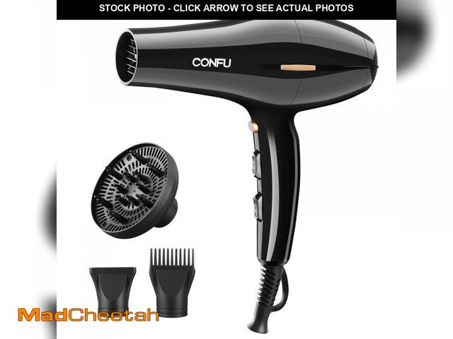 Lot 74-11548357 - CONFU Hair Dryer, Professional Ionic Salon Blow Dryer with Diffuser for Women and Men, 5X Fast Dryin...