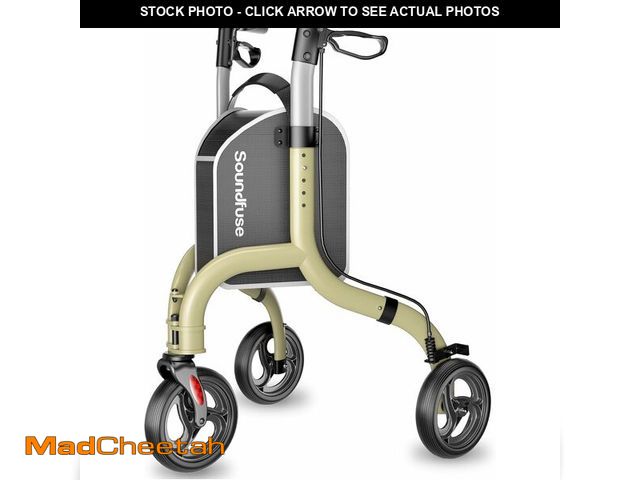 Lot 74-13419152 - Soundfuse 3 Wheel Walkers for Seniors, Lightweight Foldable Aluminum Rollator Walker, Height Adjusta...