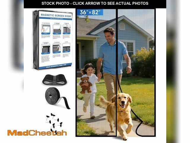 Lot 74-14211055 - Magnetic Screen Door Upgraded PET Mesh Stronger Than Fiberglass and Polyester,Hands Free,Keeps Bugs ...