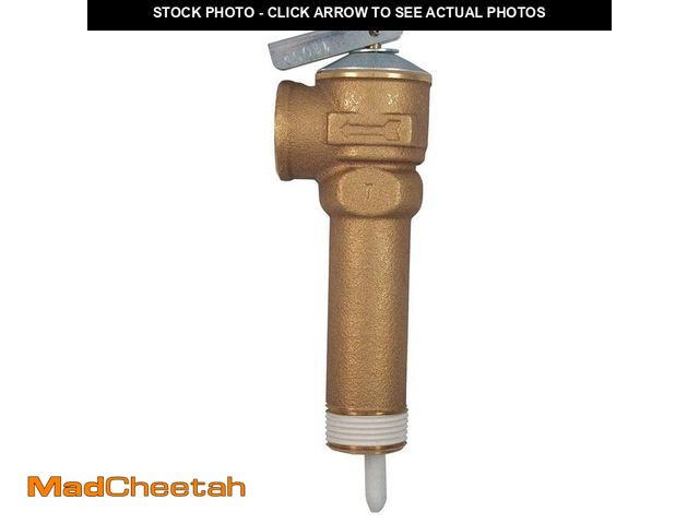 Lot 74-13779038 - Cash Acme 3/4 in. Bronze NCLX-A Temperature and Pressure Relief Valve with 3-1/2 in. Shank MNPT Inle...