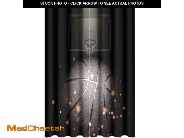 Lot 74-14335931 - Kazynee Sports Theme Basketball Blackout Curtains - Cool Basketball Court Grommet Window Drapes Set ...