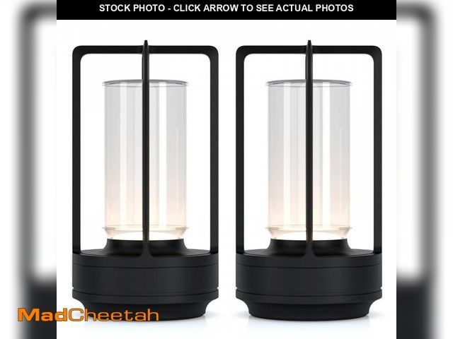 Lot 74-12119734 - Portable Metal Table Lamp for Indoor/Outdoor ,Rechargeable Cordless LED Lamp, 3-Colour Infinitely Di...