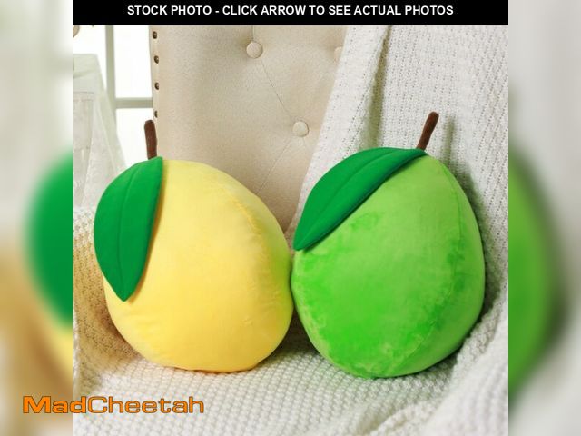 Lot 74-13576075 - Vercraft 2 Pcs Decorative Lemon Plush Fruit Christmas Throw Pillow Kawaii Yellow Hugging Plushies Gi...