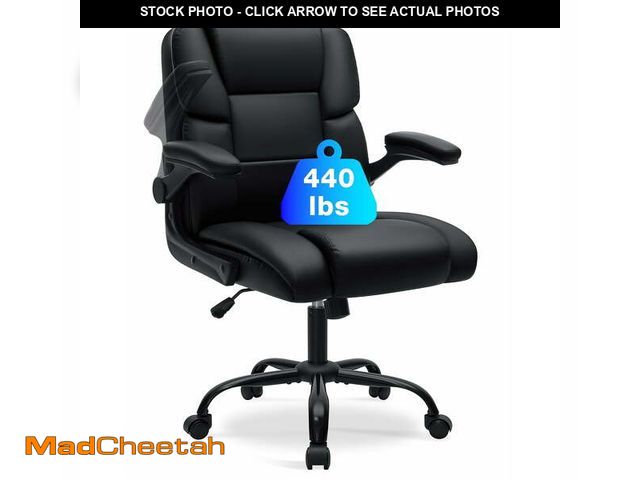 Lot 74-12766535 - Hoffree Executive Office Chair with Flip-up Arms Mid Back Computer Desk Chair Adjustable Task Chair ...