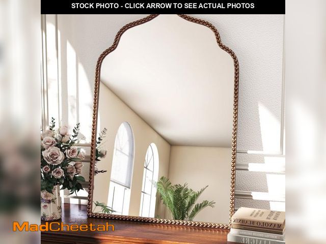 Lot 74-12513073 - Goosiay Arched Mirror for Wall, 20" x 30" Vintage Gold Mirror, Wall Mirror for Living Room, Bathroom...