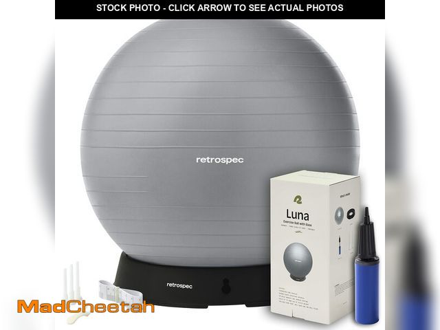 Lot 74-14271791 - Retrospec Luna Exercise Ball with Pump - Anti-Burst Fitness Equipment for Yoga, Core Training &amp; ...