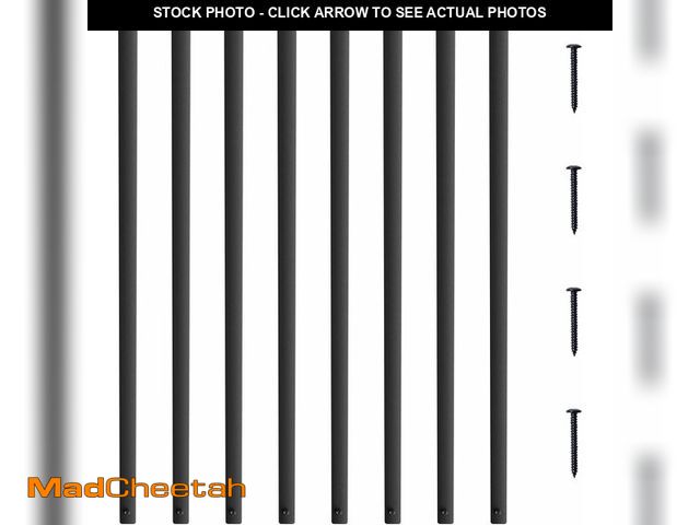 Lot 74-12544467 - VEVOR Staircase Metal Balusters, 38'' x 1'' Flat Aluminum Alloy Decorative Banister Spindles, 72 Pac...