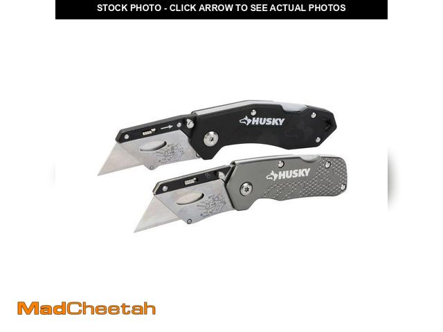 Lot 74-14593329 - Husky 6-Pack Folding Utility Knives 00544 - UNUSED