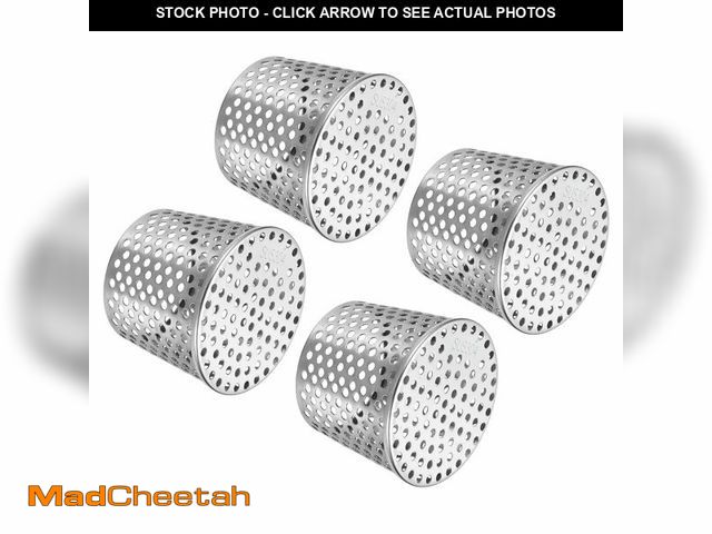 Lot 74-14212290 - PATIKIL Gutter Guard Filter 4"-3.3", 4 Pack 100 x 85 mm PVC Termination Cap Mesh Screen Vent Cover S...
