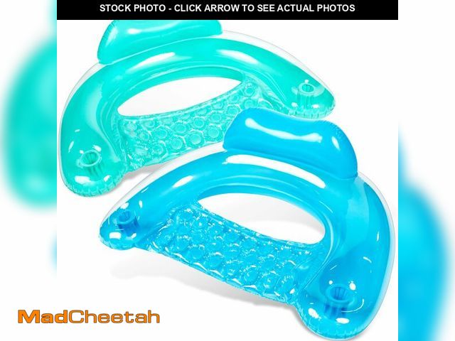 Lot 74-12459189 - SLOOSH Inflatable Pool Floats Adult,2 Pack Pool Chairs with Cup Holders,Pure Blow up Floats Chair,Ha...