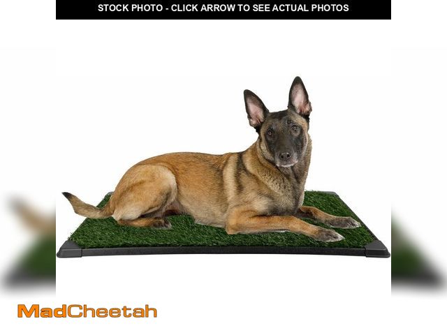 Lot 74-12828677 - Artificial Grass Puppy Pee Pad for Dogs and Small Pets - Set of Three 35.5X23.5 Inch, Reusable 4-Lay...