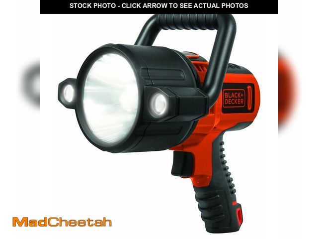Lot 74-14363952 - BLACK+DECKER SLV2B Rechargeable 750 Lumen Lithium Ion 10W LED Spotlight Flashlight - USED