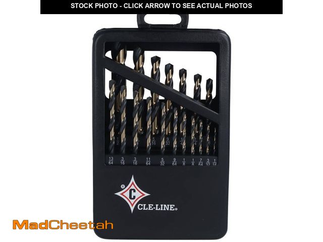 Lot 74-14222623 - *MISSING ONE* CLE-LINE 1878 HSS Heavy Duty 18-Piece Metal Case *MISSING ONE*  - UNUSED