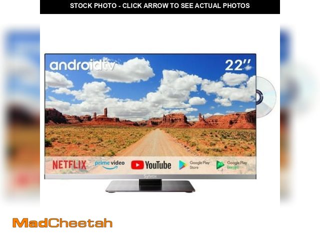 Lot 74-12141343 - (MISSING STAND) SYLVOX 22 Inch Smart RV TV  12 Volt TV with DVD Player  1080P FHD Smart Android TV  ...