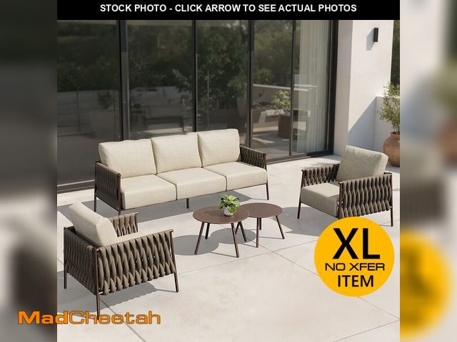 Lot 74-12570753 - EAST OAK 5-Piece Patio Furniture Set | Life Chatter 5-Seat Outdoor Furniture | Deep Seating &amp; Tw...
