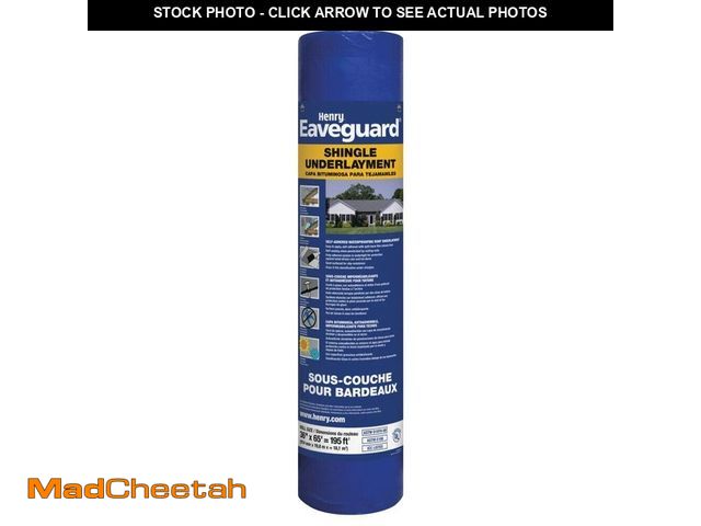 Lot 74-14242397 - Henry Eaveguard Shingle Underlayment Roll 195 sq. ft. - UNUSED