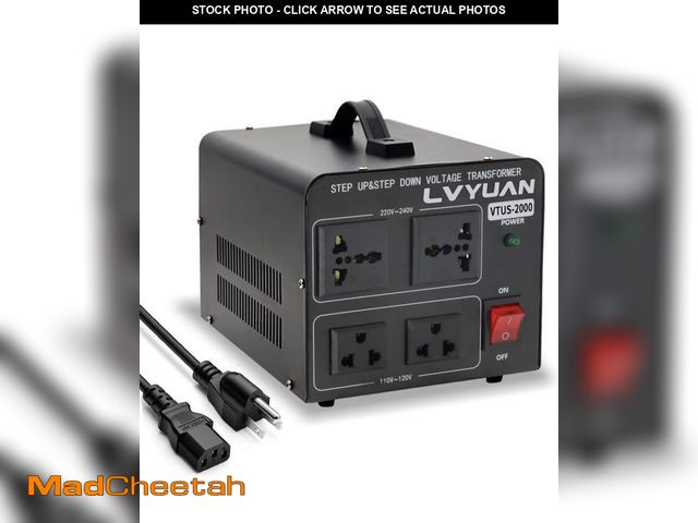 Lot 74-11553136 - LVYUAN Voltage Transformer Converter 2000 Watt Step Up/Down Convert from 110-120 Volt to 220-240 Vol...