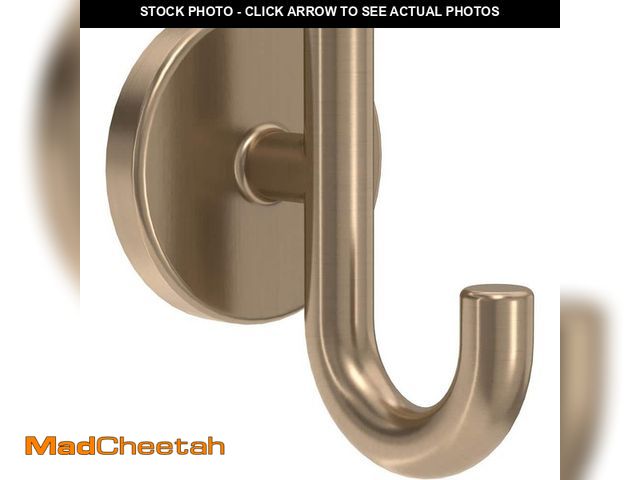 Lot 74-14306152 - Delta Trinsic Wall Mount Double Towel Hook Bath Hardware Accessory in Champagne Bronze - UNUSED