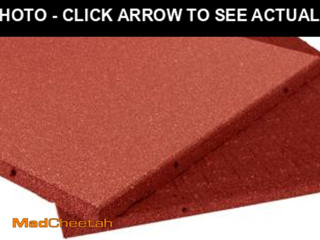 Lot 74-12396919 - Rubber-Cal Eco-Sport Floor Tile-Pack of 3, Red, 1 x 20 x 20-Inch - UNUSED