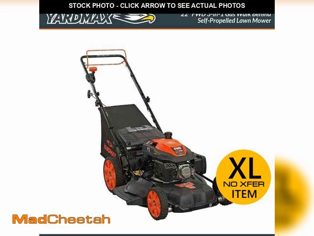 Lot 74-14441502 - YARDMAX 22 in. 201 cc SELECT PACE 6 Speed CVT High Wheel FWD 3-in-1 Gas Walk Behind Self Propelled L...