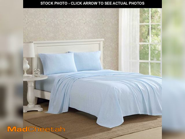 Lot 74-14269368 - Laura Ashley Ã¢â¬â Queen Size Sheet Set, Crisp &amp; Lightweight Cotton Percale Bedding with Fitt...
